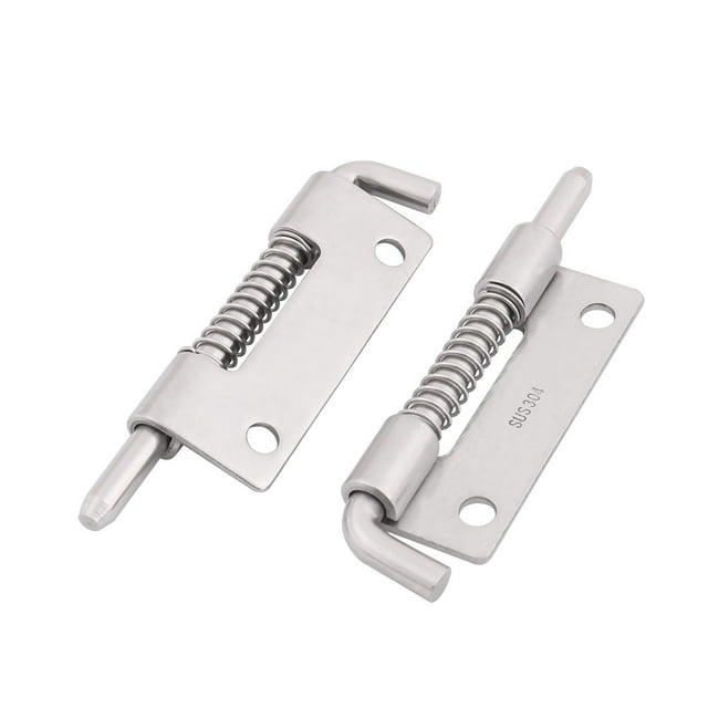 Unique Bargains Home 304 Stainless Steel Door Gate Spring Latch Box Bolt 3.3 Inch Length 2pcs