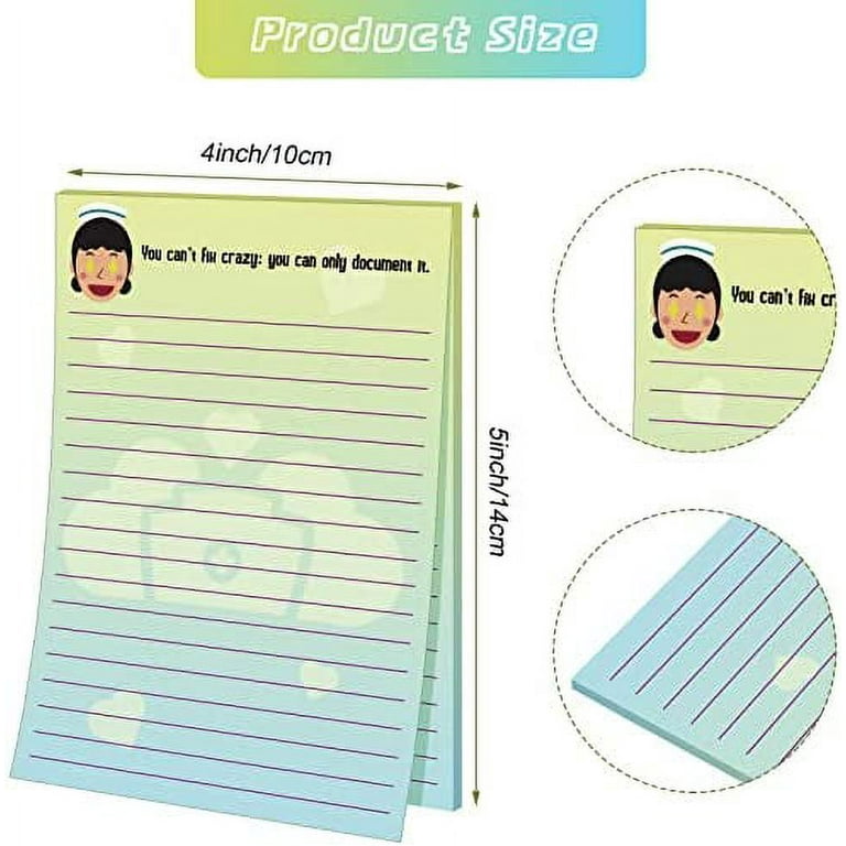Chinco 8 Pieces Funny Notepads Funny Nurse Notepads Medical Themed Notepads  Sarcastic Memo Pads Funny Office Supplies for Writing Notes Diary Lists