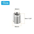 thumbnail image 2 of Unique Bargains Adaptateurs de Filetage Manchon Réducteur Écrou 20 Pcs M5x0.8 Mâle à M3x0.5 Femelle Réparation Insert Écrou 6mm, 2 of 7