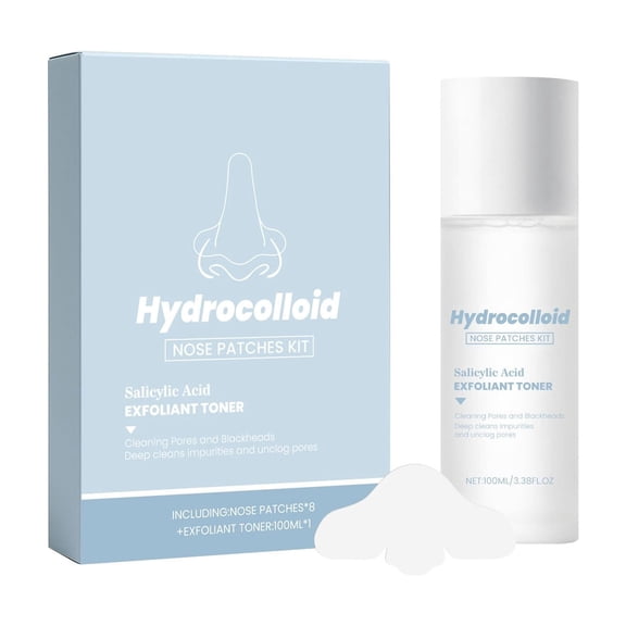 8PCS Nose Patches, Hydrocolloid Nose Patches, Overnight Strips to Absorb Impurities, Remove Dirt and Oil, Suitable for all Skin Types