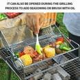 thumbnail image 5 of Stainless Steel Rolling BBQ Grill Mesh Basket Grill Rotisserie Basket roll Barbecue cage Roaster, 5 of 7