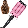 thumbnail image 1 of 3 Barrel Curling Iron Wand, Adjustable Hair Curler Waver Crimper, Fast Heating, Nano Technology , Suitable for All Hair Styles, 360Rotating Power Cord, for Soft to Hard Hai, 1 of 8