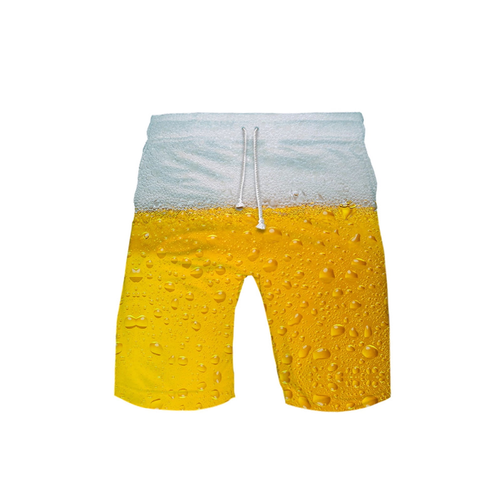 Penkiiy Men's Loose Beer Shorts Printing Quick Dry Swimsuit Sports Swim ...