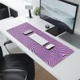 thumbnail image 2 of Pink Bottom and Blue Line&nbsp;mousepad Gamingwaterproofwashable&nbsp;Line Series for Office Home Work GamingmousepadsRubber Base Mousepad with Stitched Edges 31.5x11.8inches, 2 of 7