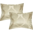 thumbnail image 5 of Sterling Creek 7-Piece Trinity Luxury Comforter Set, Traditional Gold Jacquard Medallion Comforter with Decorative Pillow Cushions & Shams, Bed Skirt, King, 5 of 9