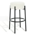 thumbnail image 6 of SAFAVIEH Couture Paisleigh Round Backless Bar Stool, Ivory/Black, 6 of 11