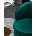thumbnail image 4 of Wania Contemporary Velvet Swivel Chair in Green, 4 of 13
