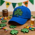 thumbnail image 5 of St Patrick's Day Baseball Cap, Lucky Clover Printed Hat for Men & Women, Adjustable Irish Shamrock Hat for Party, Festival, Parade, Green Holiday Gift, 5 of 8