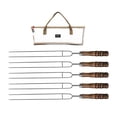 thumbnail image 4 of Brochetas Kabob, palitos para asar, brochetas portátiles para parrilla, brochetas de Metal para barbacoa, para verduras, Buffet, carne, Picnic, , Tenedores para Tenedores para barbacoa blancos shamjiam Brochetas para asar, 4 of 8