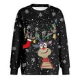 thumbnail image 6 of larppty Womens Long Sleeve Christmas Sweatshirt Casual Crew Neck Cute Xmas Graphic Pullover Tops Lightweight Loose Fit Sweater 2025 Fall Outfit (Black, L), 6 of 6