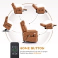 thumbnail image 3 of DeeHome Dual Motor Power Lift Recliner Chair for Elderly, One Touch Rest, Lay Flat Leather Lift Chair with Massage and Heat, USB & Type C Ports, Electric Recliner Chairs for Seniors, Caramel Medium, 3 of 9