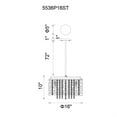 thumbnail image 3 of CWI Lighting 6 Light Drum Shade Chandelier with Chrome finish, 3 of 3