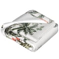 thumbnail image 2 of Salouo Flamingo Palm Trees Print Bed Blankets,Flannel Blanket Comfortable Air Conditioning Blanket Lightweight Blanket for Sofa Bed Travel & Couch -60"x50", 2 of 8