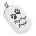 thumbnail image 1 of 4 placas de identificación de acero inoxidable con forma de pata de perro My Angel, 1 of 4