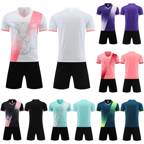 Vornjynx Boys Outfit Sets 2 Piece Graphic Crew Neck T-Shirt and Shorts Kids Summer Football Outdoor Activewear White Size 12