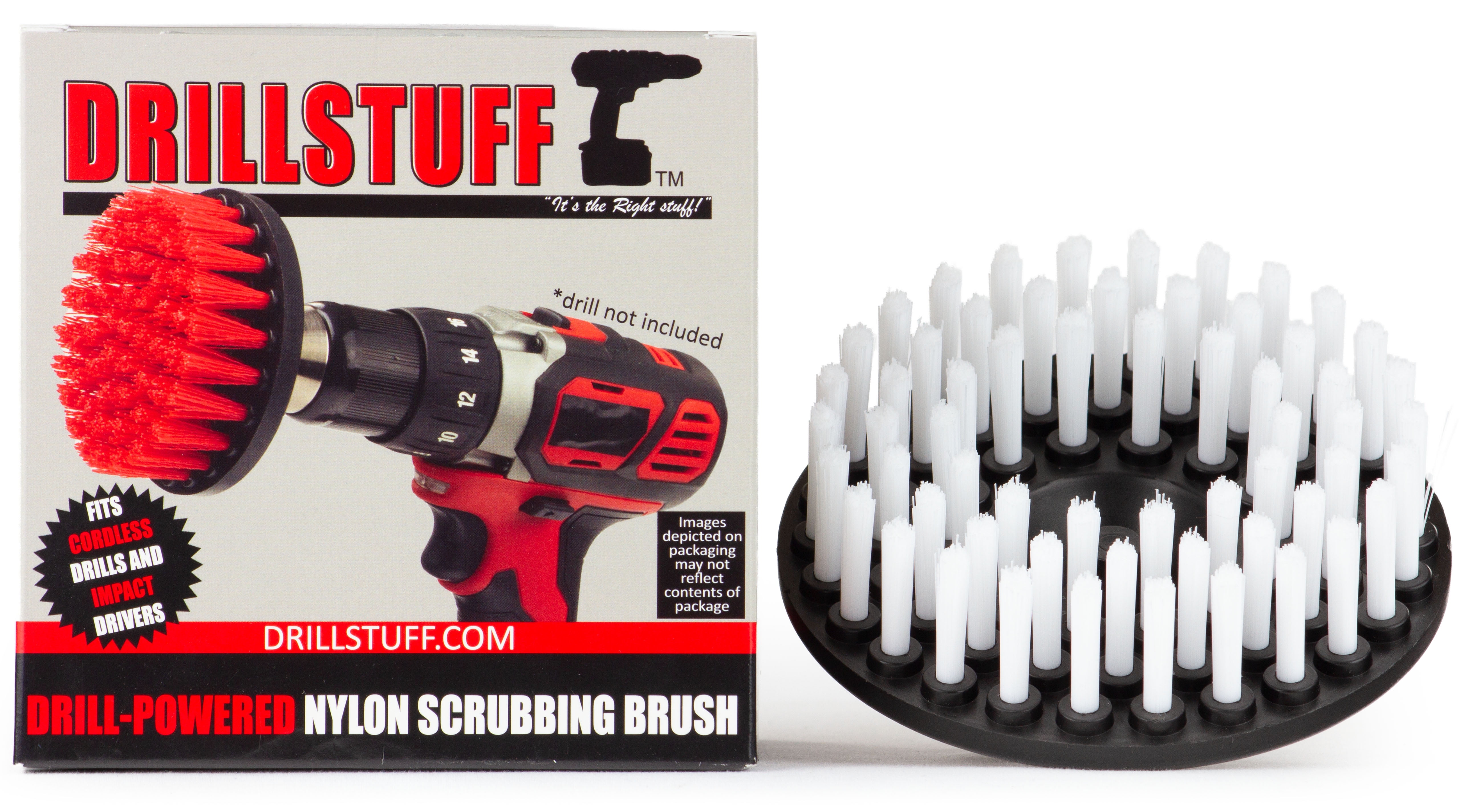 5/" Drill Brush Attachment Carpet Leather Upholstery Cleaning For Cordless Drill