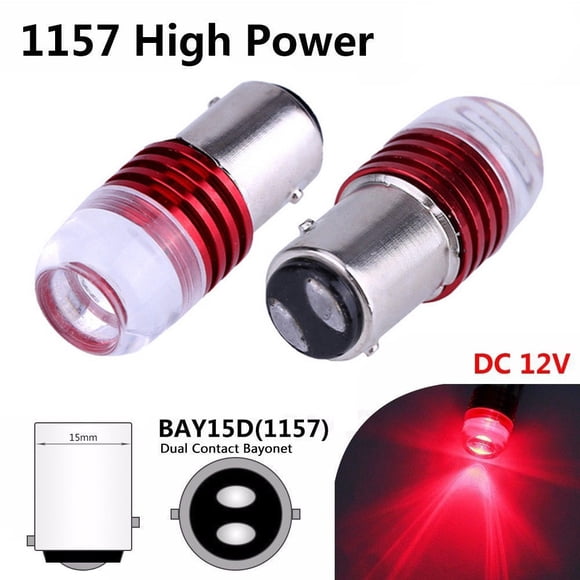 Lefu 2Pcs Set 1157 BAY15D Car Tail Stop Brake Light 1154 2057 2357 2397 LED Bulb Red