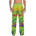 thumbnail image 2 of Abstract Mosaic Men's Lightweight Pajama Bottoms Stretch Elastic Waist Side Pockets Spring Fall, 2 of 7