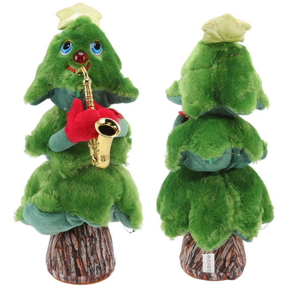 Singing Dancing Christmas Tree Plush Toy, 14.6in Electric Christmas Tree Plush Toy with 8 Songs Electric Singing Xmas Tree Christmas Tree Toys for Kids Home Party Xmas