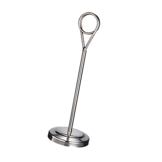 pitrice Porte-Signe Porte-Numéro de Table en Acier Inoxydable Support Photo pour Hôtel Argenté 20cm