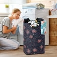 thumbnail image 5 of Yayeee Freestanding Laundry Hamper with Handle Collapsible Large Storage Basket for Clothes, Red and White Fireworks Pattern, 5 of 7
