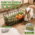 thumbnail image 4 of Metal Rabbit Hay Feeder Basket, Hanging Small Pet Food Manger Rack for Guinea Pigs Chinchillas Bunny Cage, Rust-Proof Grass Storage Holder, AKLJWH, 4 of 9