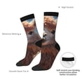thumbnail image 4 of Vsdgher Fluffy Alpaca Mountain Meadow Crew Socks for Men & Women, Breathable Casual Athletic Ankle Socks, 4 of 6