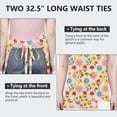 thumbnail image 6 of Pioneer Flower Floral Print Pattern Apron for Women and Men, Cotton Linen Waterproof with Pockets, Adjustable, 33x27 Inch for Kitchen, Gardening, BBQ, Salon, 6 of 6