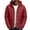 Red, variant on hoksml Men's Hooded Puffer Quilted Jacket Zip Up Lightweight Warm Winter Outerwear with Side Pockets