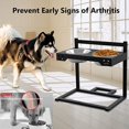 thumbnail image 6 of Sunmeyke Elevated Dog Bowls, Stainless Steel Raised Dog Bowls Adjustable to 3 Heights, 4.5", 8.5", 12", Antirust Stand for Small Medium Dogs and Pets, Black, 6 of 6