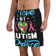 thumbnail image 2 of Balery I Love My Autism Traje de Baño Estilo Hawaiano para Hombre, Shorts de Secado Rápido con Bolsillos-Large, 2 of 6