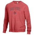 thumbnail image 2 of Men's Alternative Apparel Heathered Cardinal Ball State Cardinals The Champ Raglan Pullover Sweatshirt, 2 of 3