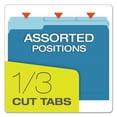 thumbnail image 3 of "Colored File Folders, 1/3-Cut Tabs, Letter Size, Blue/light Blue, 100/box | Bundle of 5 Boxes", 3 of 7