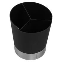WASHWEPE Utensil Holder For Party Straw Dispenser Utensil Holder Black Stainless Steel 1Pcs