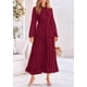 thumbnail image 4 of Vestido largo PRETTYGARDEN para mujer otoño-primavera con lunares suizos, 4 of 9