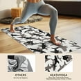 thumbnail image 4 of Gray Camo Shark Silhouette Pattern Hot Yoga Mat Towel Non Slip for Hot Yoga - Quick-Drying Yoga Mat Cover with 4 Corner Pockets with Travel Bag - Hot Yoga Towel Non Slip 70"x26", 4 of 6