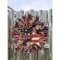 thumbnail image 2 of Vggrvlo Clearance Patriotic Wreaths for Front Door, 250th Anniversary Decorations, 4th of July Decorations Outdoor, Handcrafted Memorial Day Wreaths, Festival Celebration USA Flag Printed Wreath(A), 2 of 7