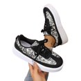 thumbnail image 5 of YOUYEDIAN Platform Shoes for Women Fashion Deco Comfy Casual Round Toe Flats Versatile Lace-up Walking Shoes, 5 of 5