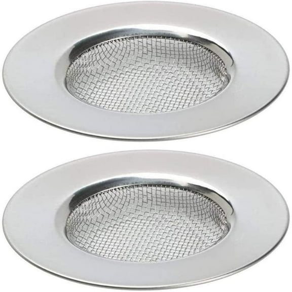 Sink Strainer Mesh, 2pcs Stainless Steel Sink Drain Strainer Sink Filter Hair Catcher Prevent Clogging for Bathroom Kitchen, 4.5cm Inside Diameter