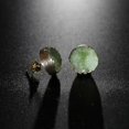 thumbnail image 5 of Pendientes Kawaii Yashi con forma de drusa de cuarzo sintético irregular color verde, 5 of 5
