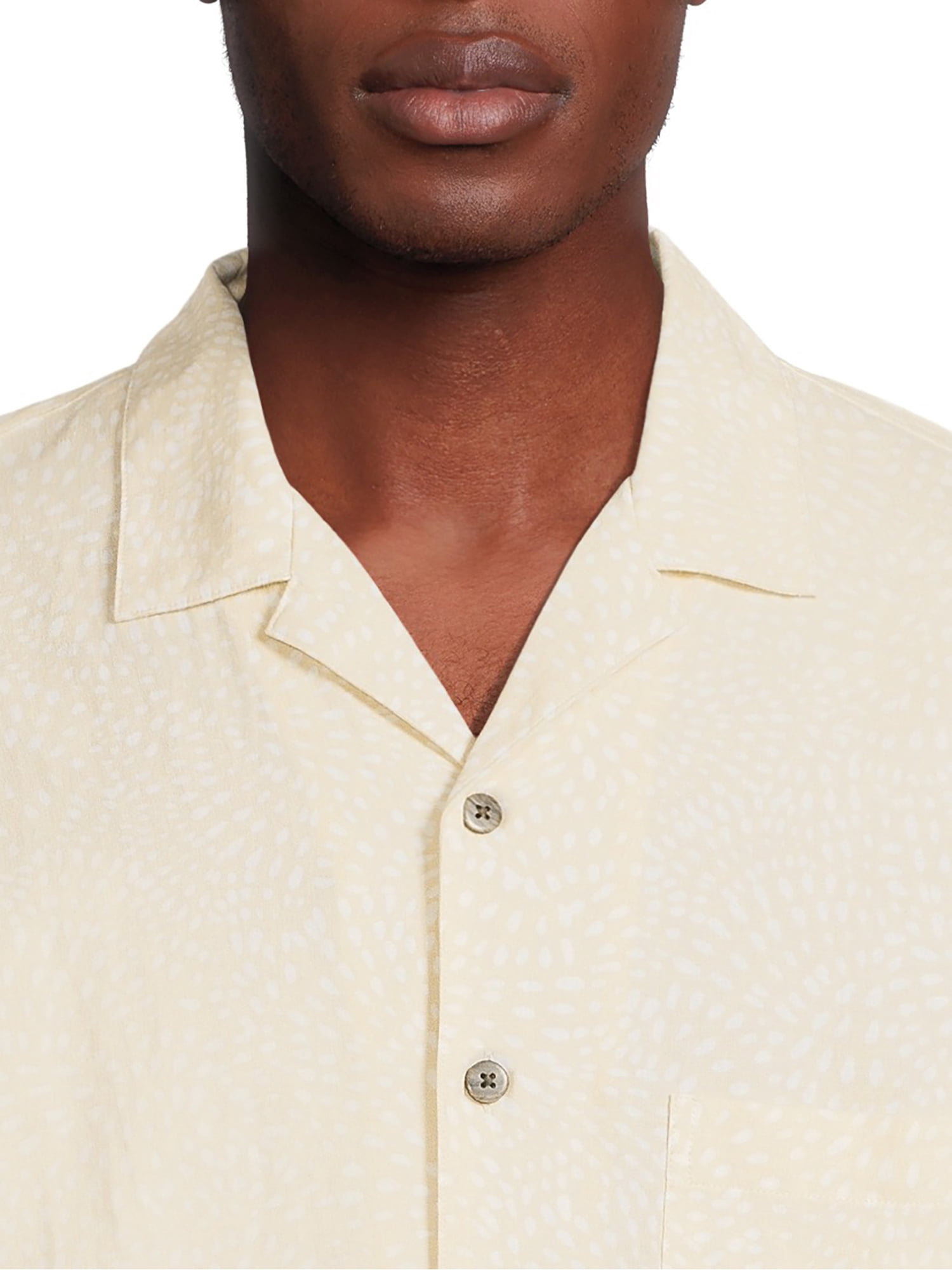 George Men’s Printed Short Sleeve Button Down Shirt