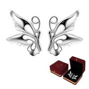 AIDAIL Hypoallergenic Stud Earrings for Women Girls Men Sensitive Ears Butterfly Premium High Polished