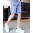 thumbnail image 3 of New Men’s Denim Shorts Summer Thin Shorts for Men Fashion Korean Version Casual Torn Pants 5 Crops Outwear  반바지 Ropa Hombre, 3 of 7