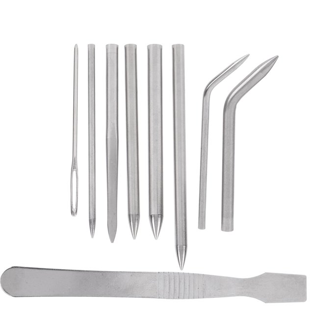 DIY Weaving Set Stainless Steel Stitching Tool, 9 Sets Umbrella Rope Needle Knitting Set, For Home Weaving