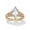 14k Gold-Plated Sterling Silver, variant on 3.23 TCW Marquise Cut Cubic Zirconia Platinum-plated or Yellow Gold-plated Sterling Silver Engagement Ring