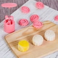 thumbnail image 3 of 50g  Pastry Cake Mold Cookies Mooncake Baking Mould 8 Pcs Cartoon Pattern Stamps, 3 of 6