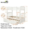 thumbnail image 2 of Trundle Bunk Bed Twin over Twin, Twin Bunk Beds with Trundle Bed, Bunk Bed with Storage Drawers, Wood Bunk Bed with Ladder, Guardrail, Convertible Into 2 Platform Beds, Espresso, 2 of 12