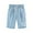 Blue 2, variant on FAIWAD Shorts for Girls Summer Casual Breathable Linen Shorts Drawstring Elastic Waisted Knee Length Pants for Kids 3-13Y