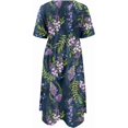 thumbnail image 4 of Robes de Printemps pour Femmes Décontractées Manches 3/4 Longue Robe Évasée Basique Plage Vacances Travail Maxi Robe 2025, 4 of 5