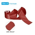 thumbnail image 4 of Uxcell 2" 5 Yard Double Faced Solid Satin Ribbon Polyester Fabric Wine Red, 4 of 7